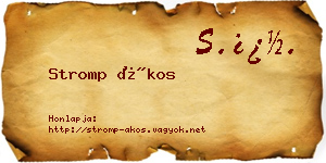 Stromp Ákos névjegykártya